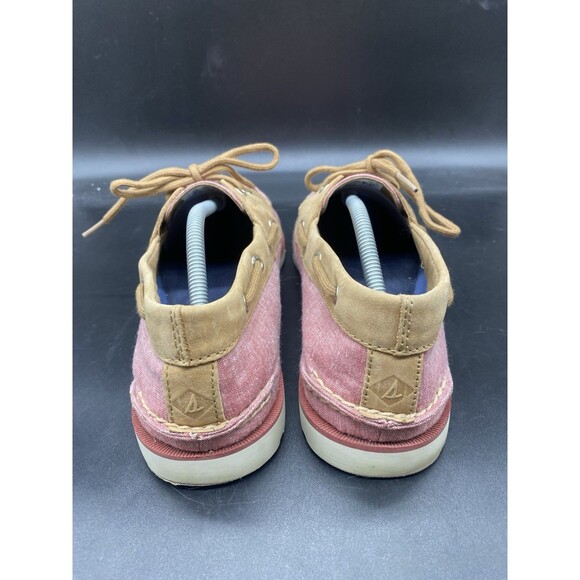 Sperry 2-Eye Top Sider Boat Shoes Mens Size 12 Red Canvas STS18768 - Picture 4 of 7